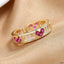 Love Heart 18K Gold CZ Crystal Anti Tarnish Free Size Band Ring Bulk