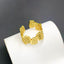 Irregular Engraved Chic Chunky Gold Anti Tarnish Adjustable Ring Bulk