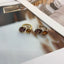 Oral Crystal Brown Purple Silver Anti Tarnish Adjustable Ring Bulk