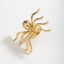 Spider Cubic Zirconia 18K Gold Adjustable Big Ring For Women Bulk