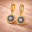 Bulk White Blue Black Evil Eye Gold CZ Anti Tarnish Copper Hoop Earrings