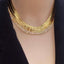 Bulk Gold White Layered Choker Gold Plated Cubic Zirconia Necklace