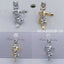 Bulk Gold Silver Cubic Zirconia Anti Tarnish Copper Single Ear Cuff