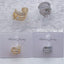 Bulk Square Stone Gold Silver CZ Anti Tarnish Copper Single Ear Cuff