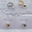 Bulk Heart Gold Silver Plated CZ Anti Tarnish Copper Single Ear Cuff