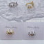 Bulk Crown Shape Gold Silver CZ Anti Tarnish Copper Single Ear Cuff
