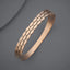 Bulk Layered Leaf Design Rose Gold Plain Stainless Steel Cuff & Kada