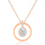 Brass 18K Rose Gold Oval Geometric Pendant For Women Bulk