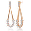 Brass 18K Rose Gold Drop Shape Dangle Earring Pair For Women Bulk