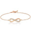 Brass 18K Rose Gold Infinity Chain Bracelet For Women Bulk