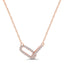 Brass 18K Rose Gold Friends Linked Up Necklace For Women Bulk