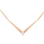 Brass 18K Rose Gold V Shape Chain Pendant For Women Bulk