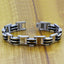 Geometric 316L Stainless Steel Black Inlay Bracelet For Men Bulk
