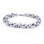 316L Stainless Steel 3D Byzantine Silver Plated S Bracelet Men Bulk