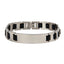 Id Black Links Watch Strap Style Stainless Steel Bracelet For Men