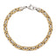 18K Gold Stainless Steel 3 Di Ional Sleek Byzantine Bracelet Men Bulk