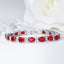Tennis Ruby Red Cubic Zirconia American Diamond Bracelet Women Bulk