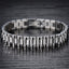 Watch Style Glossy Silver 316L Stainless Steel Bracelet For Men Bulk