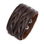 Braided Brown Handcrafted Leather Wrist Band Strap Biker Bracelet Bulk