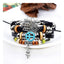 Black Leather Hamsa Peace Charm Wrist Band Multi Strand Bracelet Bulk