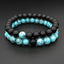 Natural Onyx Turquoise Beads Black Stretchable Combo Bracelet Bulk