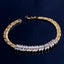 Floral Glossy 18K Gold Crystal American Diamond Brass Bracelet Bulk