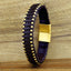 Brown Handcrafted Leather Stainless Steel Wrist Wrap Bracelet Bulk