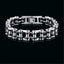 Biker Motorcycle Chain Black Silver Heavy 316 Stainless Steel Bracelet