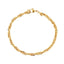 Triple Links Korean 18K Gold Placed Links Chain Bracelet For Men Bulk