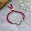 Rainbow Colourful Silver Pink Cubic Zirconia Thread Bracelet Bulk