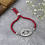 Turkish Evil Eye Baguette Silver Pink CZ Thread Bracelet Bulk