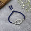 Turkish Evil Eye Baguette Silver Blue CZ Thread Bracelet Bulk