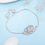 Evil Eye Baguette Cubic Zirconia American Diamond Slider Bracelet