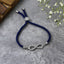 Infinity Silver Blue Cubic Zirconia Adjustable Thread Bracelet Bulk