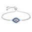 Blue Cubic Zirconia Slider Turkish Evil Eye Bracelet Women Bulk