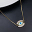 Turkish Blue Evil Eye American Diamond Necklace Pendant Chain Bulk