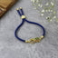 Infinity Rainbow Gold Blue CZ Adjustable Thread Bracelet Bulk