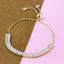 Gold Baguette CZ American Diamond Slider Tennis Bracelet Bulk