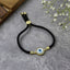 Turkish Evil Eye Baguette Gold Black CZ Thread Bracelet Bulk