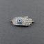 Evil Eye Hamsa Hand Nazariya Silver American Diamond Cubic Zirconia Charm Adustable Centre Pcs For Women