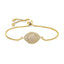 Turkish Evil Eye Gold Cubic Zirconia Adjustable Slider Bracelet Bulk