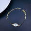Oval Gold Evil Eye CZ Mother Of Pearl Hand Mangalsutra Bracelet Bulk
