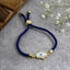 Evil Eye Hamsa Mother Of Pearl 18K Gold Blue CZ Thread Bracelet Bulk