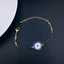 Turkish Blue Evil Eye Cubic Zirconia Gold Hand Mangalsutra Bracelet Women
