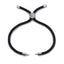 Black Silver Threads Adjustable Bracelet For Women Bulk