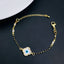 Clover Gold Evil Eye CZ Mother Of Pearl Hand Mangalsutra Bracelet Bulk
