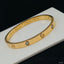 Screw Luxury Gold Cubic Zirconia Stainless Steel Cuff Kada Bangle Bulk