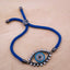 Evil Eye Copper Blue Black Cubic Zirconia Thread Slider Bracelet Bulk