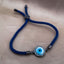 Evil Eye Copper Blue Black CZ Mother Of Pearl Thread Bracelet Bulk