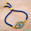 Evil Eye Copper Blue Gold Cubic Zirconia Thread Slider Bracelet Bulk